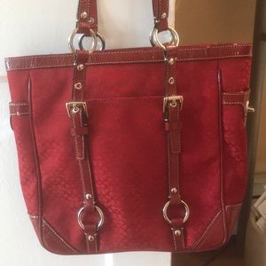 Red Coach bag